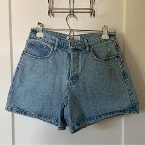 Abercrombie and Fitch High Rise Curve Love Dad Jean Shorts